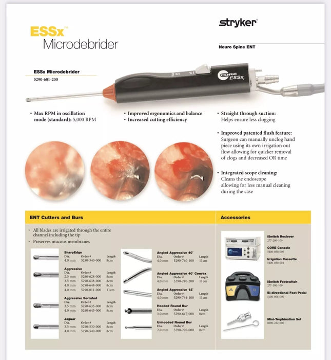 Stryker ESSx 5290-601-200 Hand-piece Microdebrider