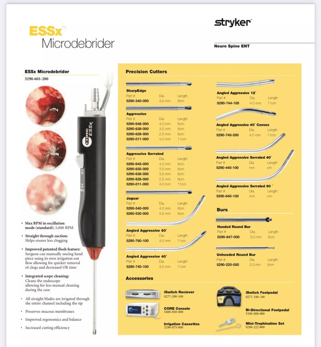 Stryker ESSx 5290-601-200 Hand-piece Microdebrider