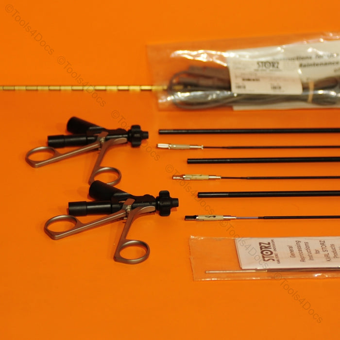 Lot of Karl Storz RoBi Laparoscopic Bipolar Forceps and Inserts