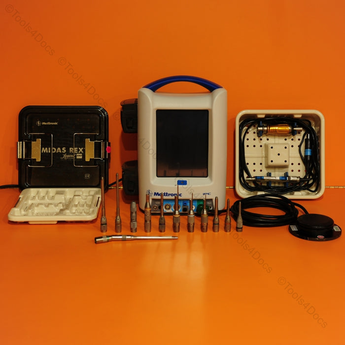 Medtronic IPC EC300 Console, EM210 Stylus Handpiece & 13x attachments in a case