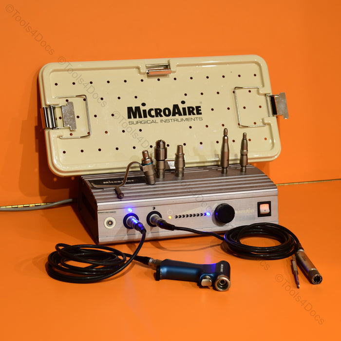 MicroAire 1025 Console w/1641 SmartDriver w/1000ET Electric Motor & Attachments