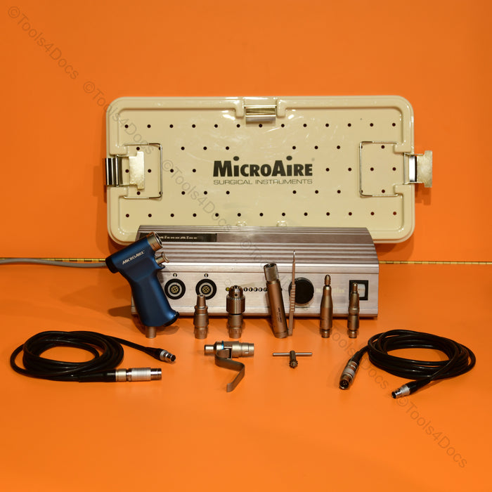 MicroAire 1025 Console w/1641 SmartDriver w/1000ET Electric Motor & Attachments