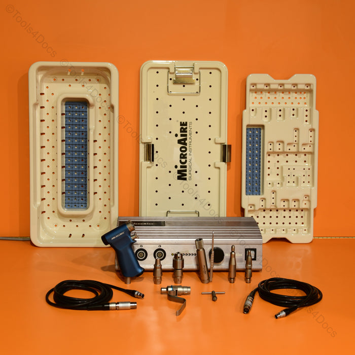MicroAire 1025 Console w/1641 SmartDriver w/1000ET Electric Motor & Attachments