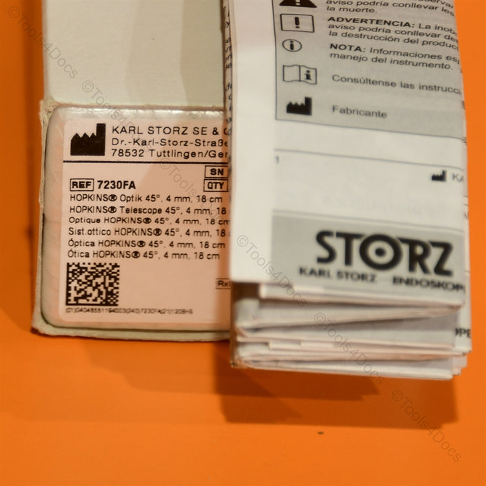 New Karl Storz 7230FA HOPKINS Telescope 45°, 4 mm × 18 cm