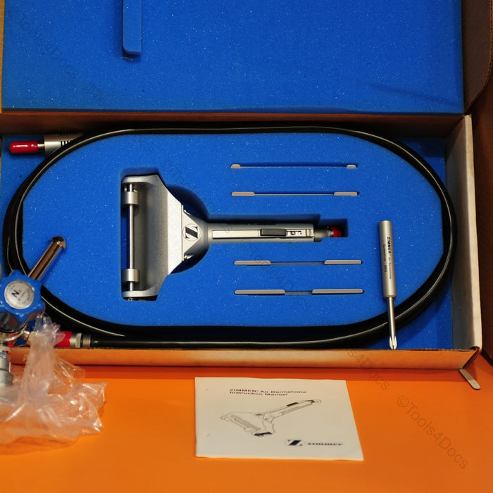 Brand New Zimmer Air Dermatome 8801 Kit w/Case, Blades and Nitrogen Regulator.