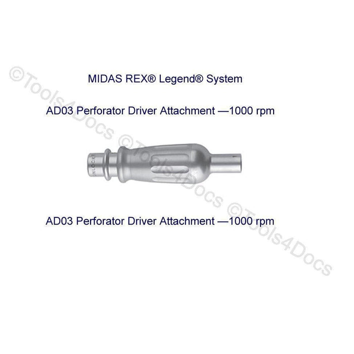 Brand New MIDAS REX Legend System AD03 1000 rpm Perforator 