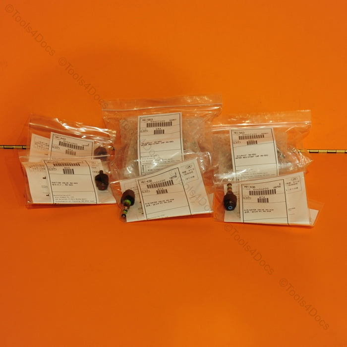 Set of 6X New ( Olympus MH-553 Soaking Caps with Olympus MH-443 & MH-448 Valves