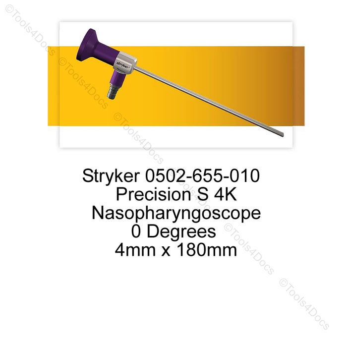Brand New Stryker 0502-655-010  0-Deg Precision S 4K Nasopharyngoscope